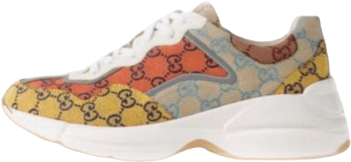 Gucci Sneaker GG Supreme Multicolore avec Semelle Plateforme Blanche