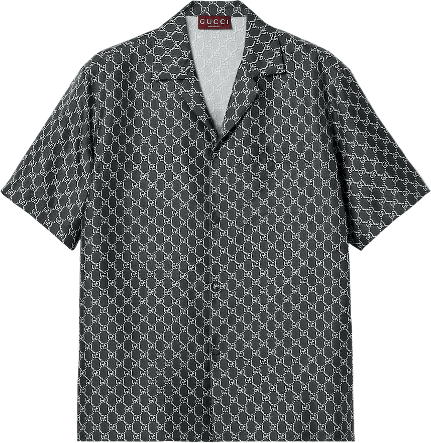 Chemise Gucci GG Monogram Soie Noire