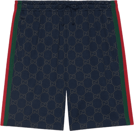 Gucci Short Monogram GG Bandes Bicolores Rouge Vert
