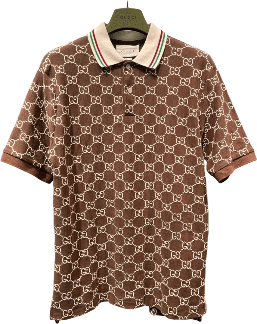 Gucci Polo GG Monogram Beige et Marron