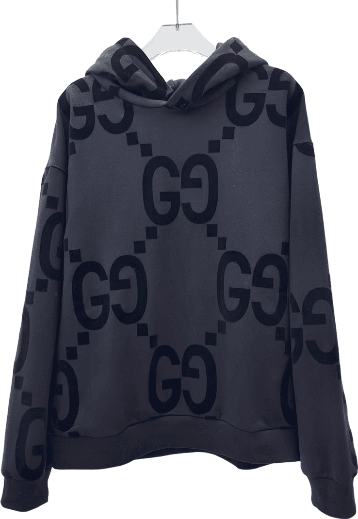 Gucci Hoodie Monogram GG All Over Gris Charbon