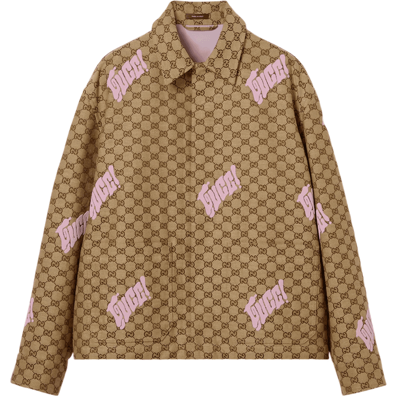 Gucci Chemise Monogram GG avec Motif Logo Rose