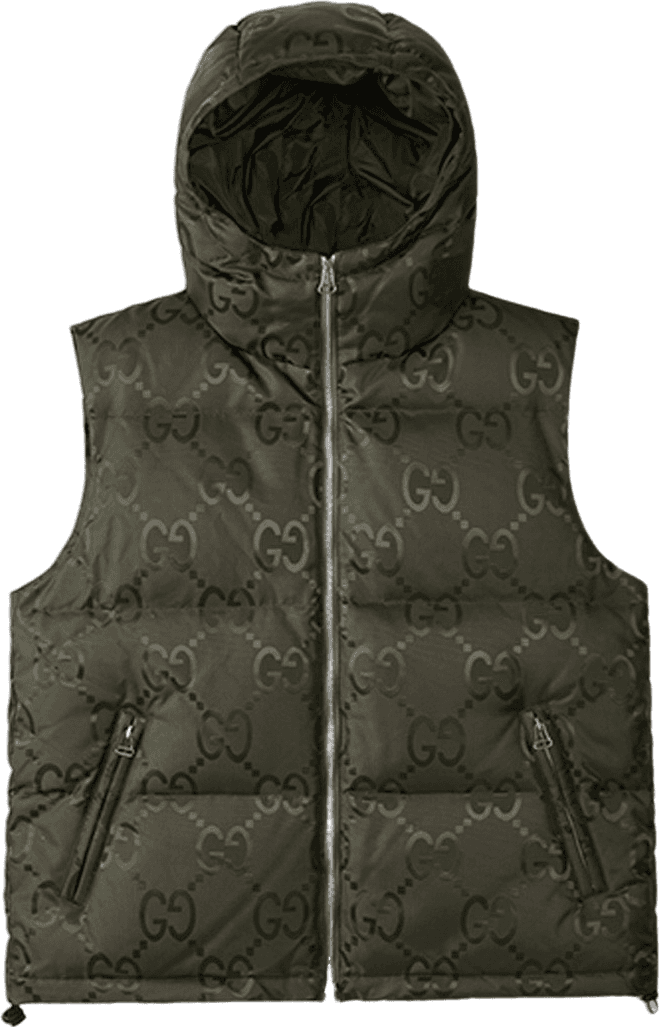 Gilet Gucci GG Monogram Matelassé Kaki