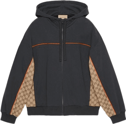 Gucci Hoodie Sweatshirt avec Bandes GG Monogram