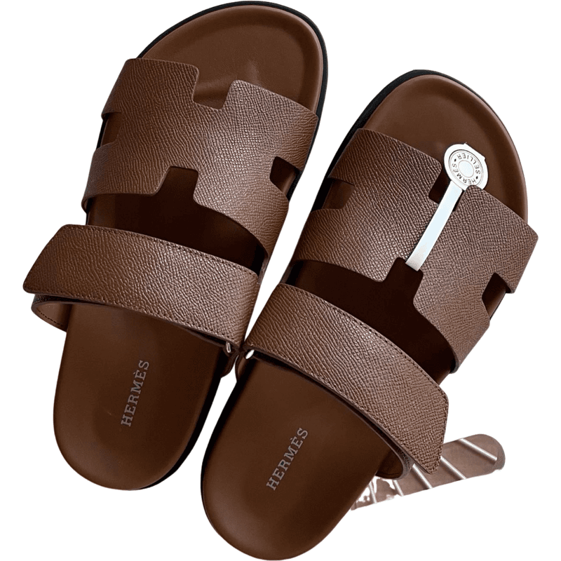 Sandales Hermès Chypre en Toile et Cuir