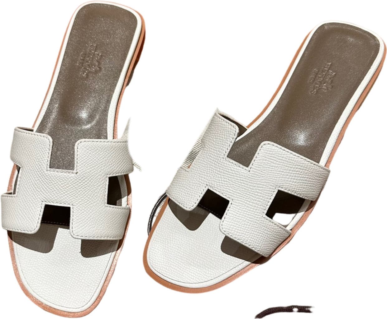 Hermès Oran Sandal Blanc Textile
