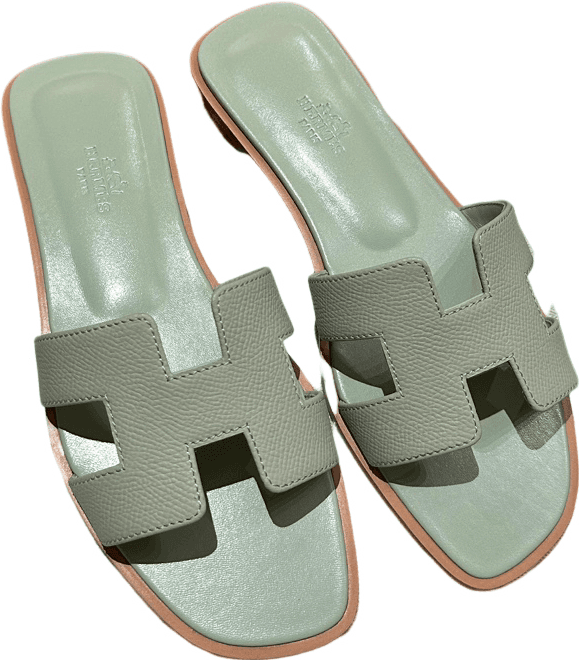 Hermès Oran Sandal Menthe Epsom Leather