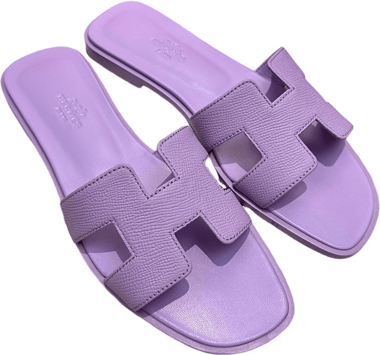 Hermès Oran Sandals Lavender Epsom Leather