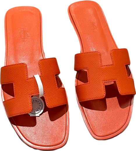 Hermès Oran Sandal Orange Epsom Leather
