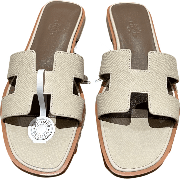Hermès Oran Sandal Craie Epsom Leather