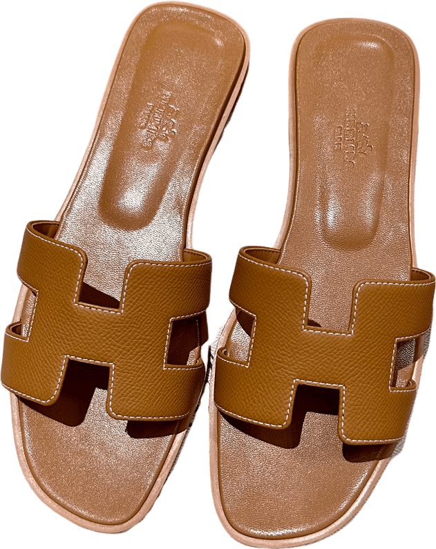 Hermès Oran Sandal Epsom Leather Gold