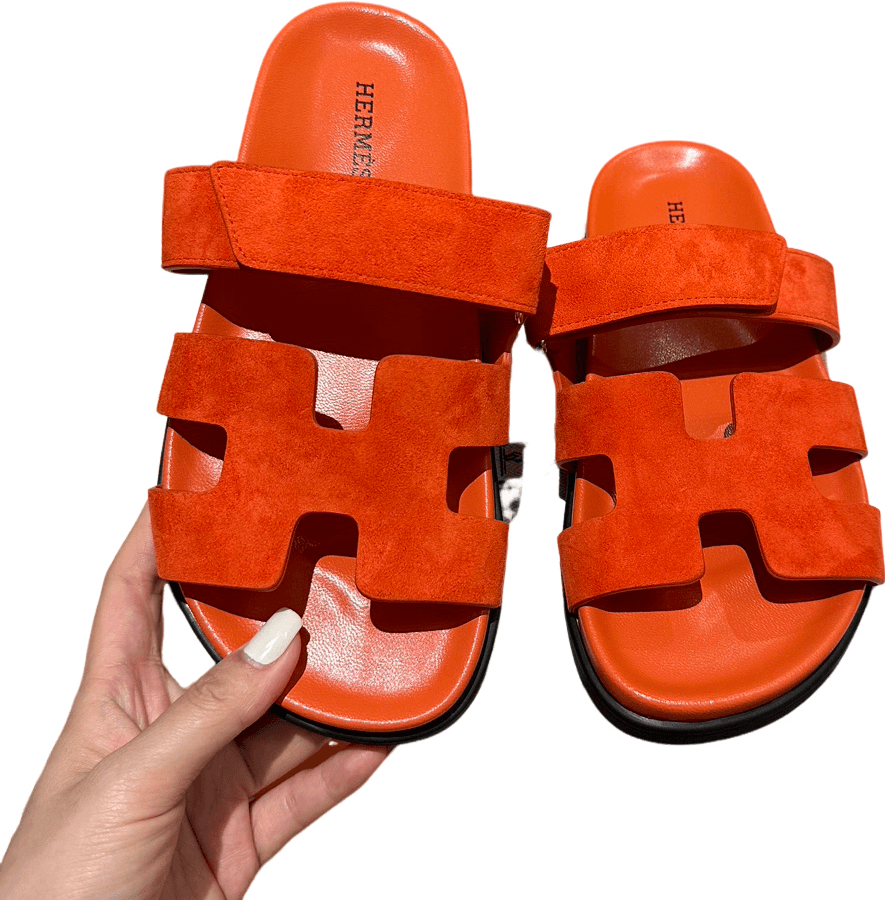 Hermès Chypre Sandales Suède Orange