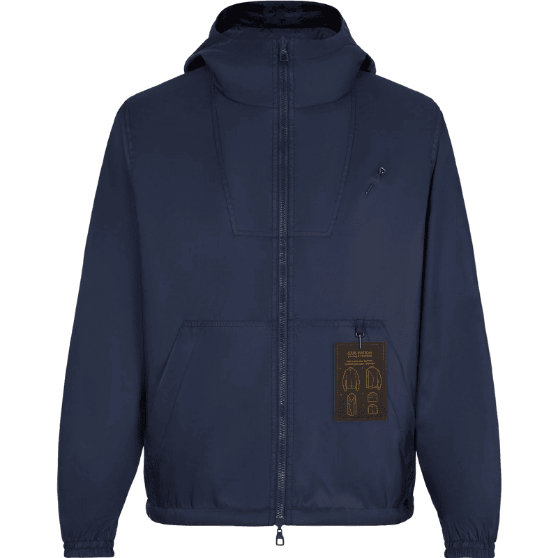 Veste légère à capuche avec détail badge en nylon