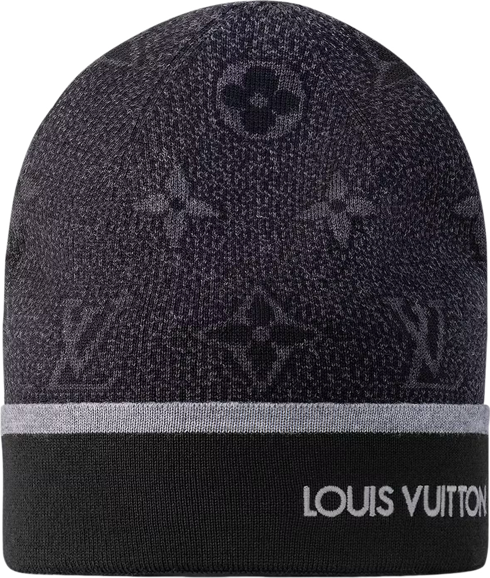 Bonnet Louis Vuitton Monogram Gris et Noir