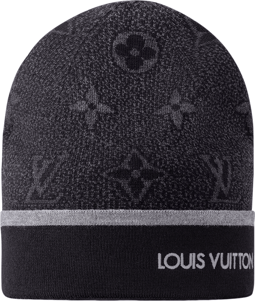 Bonnet Louis Vuitton Monogram Gris et Noir