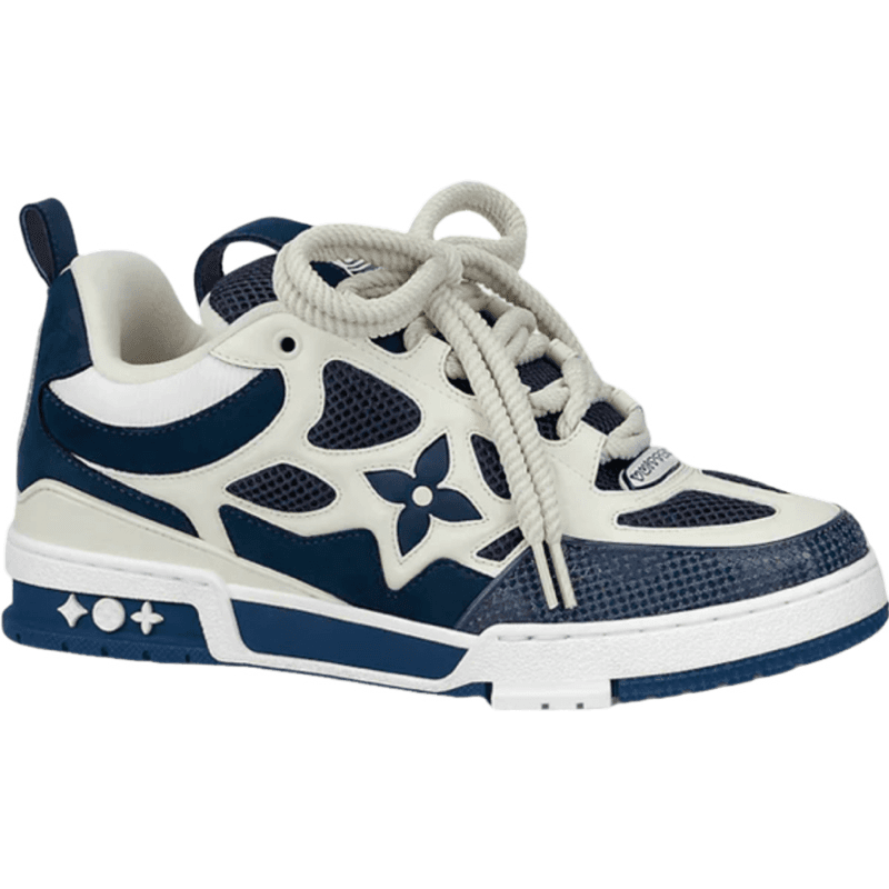Sneaker Autre Design Floral Bleu Marine et Blanc
