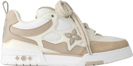 Sneakers Louis Vuitton Skate Beige Modèle Pousse