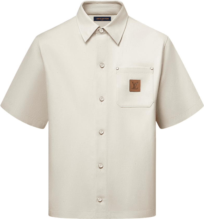 Chemise Louis Vuitton Manches Courtes en Soie Mélangée