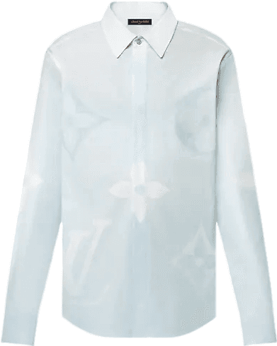 Chemise Louis Vuitton Manches Longues Imprimée Monogram en Popeline