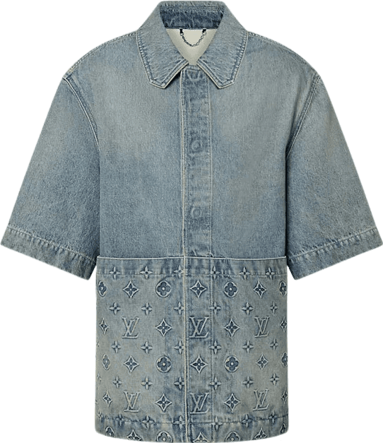 Louis Vuitton Denim Blue Workwear Sleeve Shirt