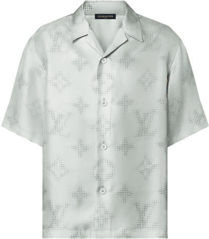 Chemise Monogram Imprime en Soie Louis Vuitton