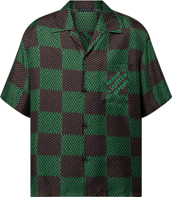 Chemise Manches Courtes Décontractée en Soie Louis Vuitton