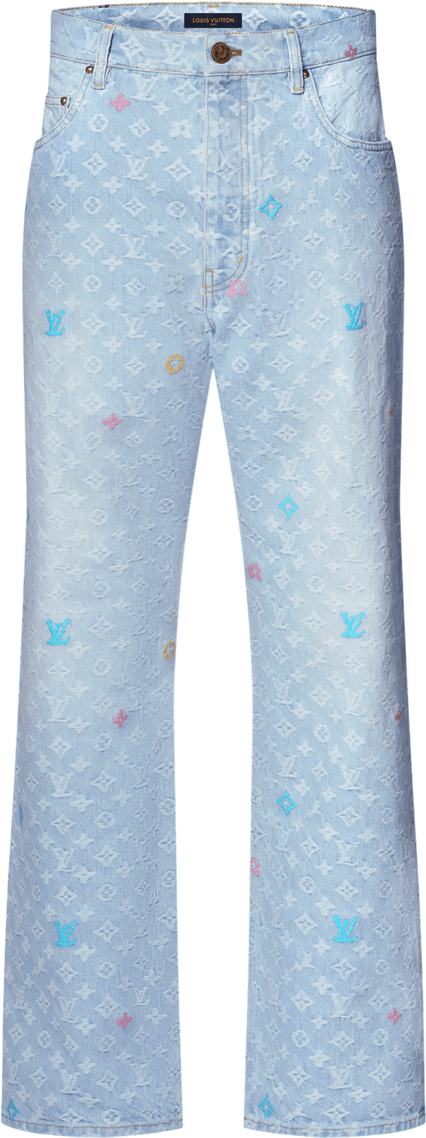 Pantalon Monogram en Denim Louis Vuitton