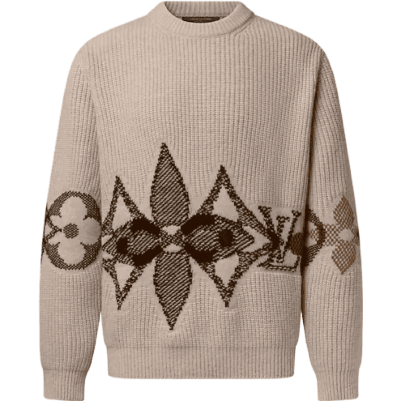 Pull Louis Vuitton Col Rond en Maille Graphique
