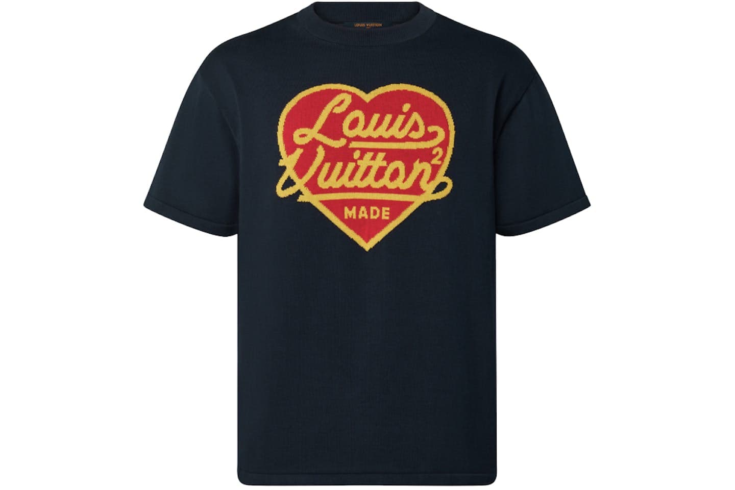 Louis Vuitton Intarsia Jacquard Heart Crewneck Dark Ocean