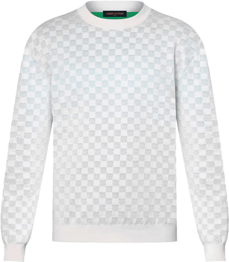 Sweat Louis Vuitton Damier Gradient Jacquard Pullover Multicolor