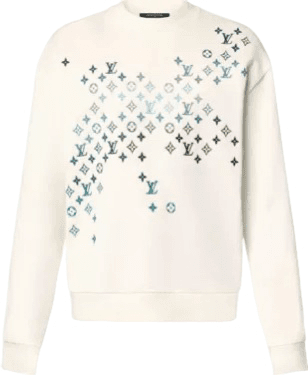 Sweat Brodé en Coton Louis Vuitton