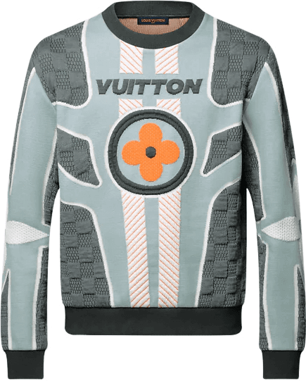 Pull Matelassée en Coton Mélange Louis Vuitton