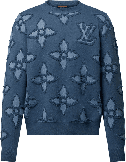Pull Texture en Coton Louis Vuitton