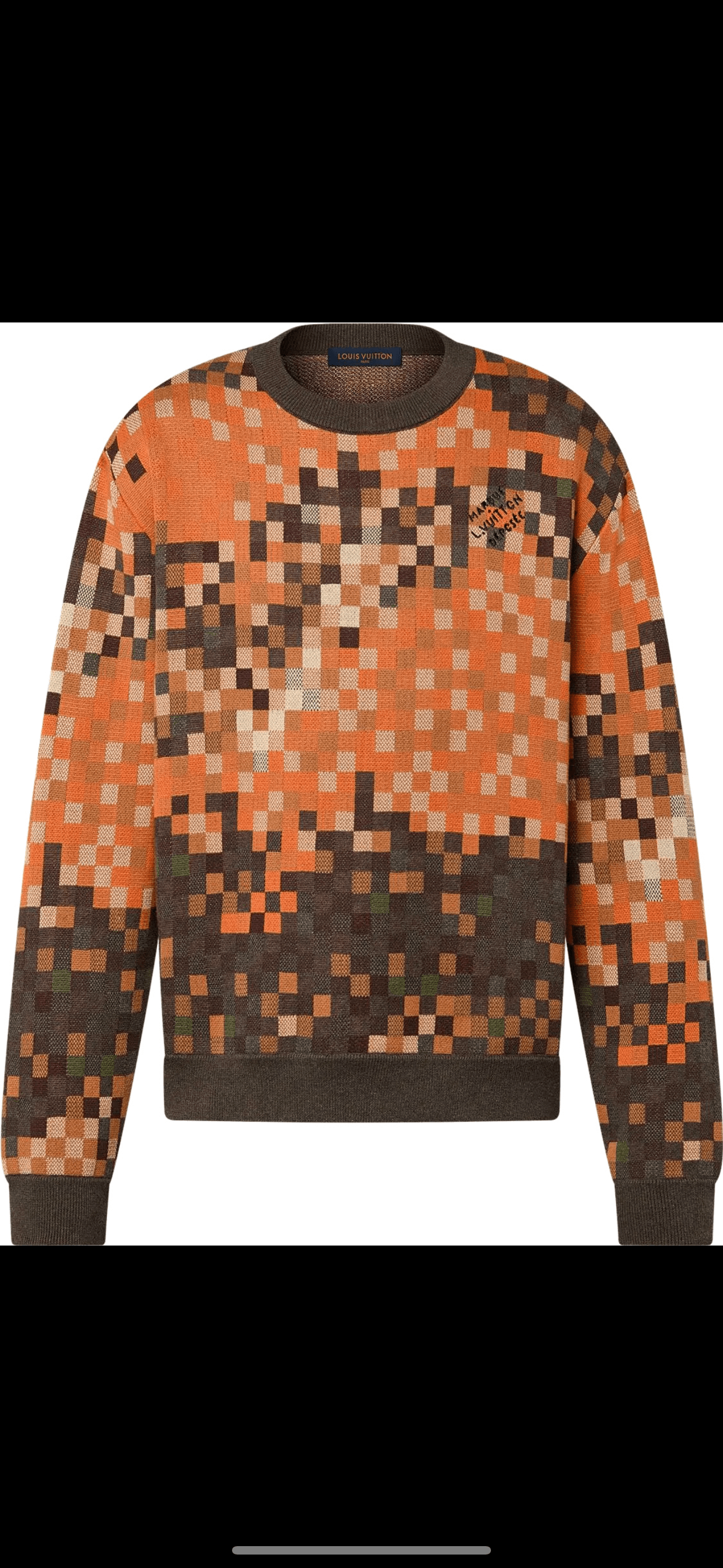 Louis Vuitton Pull Jacquard Coton Orange