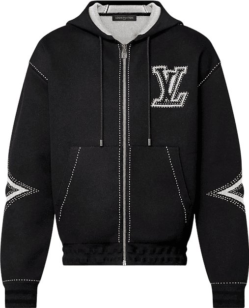 Sweat Capuche Motif Zippee Intarsia Louis Vuitton