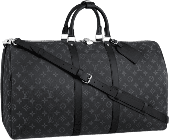 Sac Keepall 55 Monogramme Eclipse + Gros Sac D’achat Magasin + Cadenas