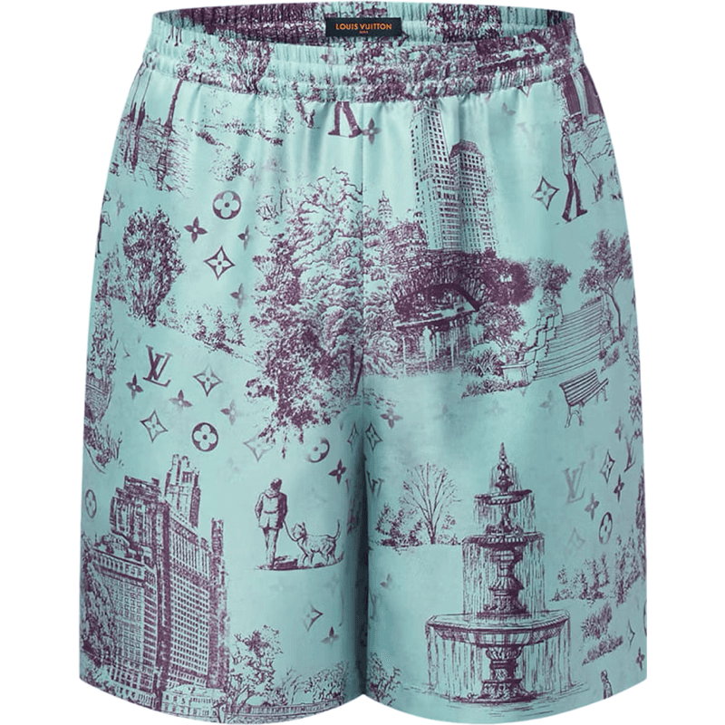 Ensemble Louis Vuitton Printed Silk Shorts