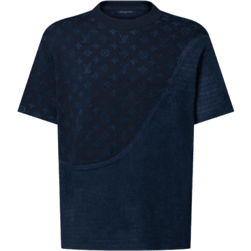 T Shirt Jacquard Louis Vuitton Bleu Nuit