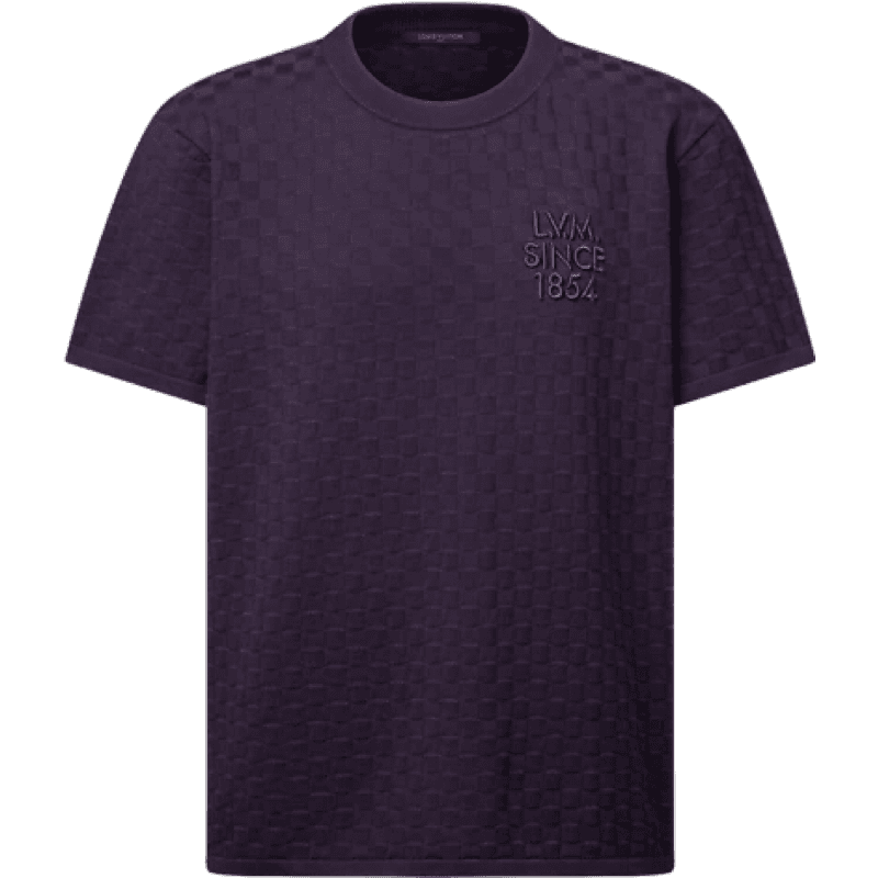 T-shirt Purple Louis Vuitton Maille Jacquard Damier