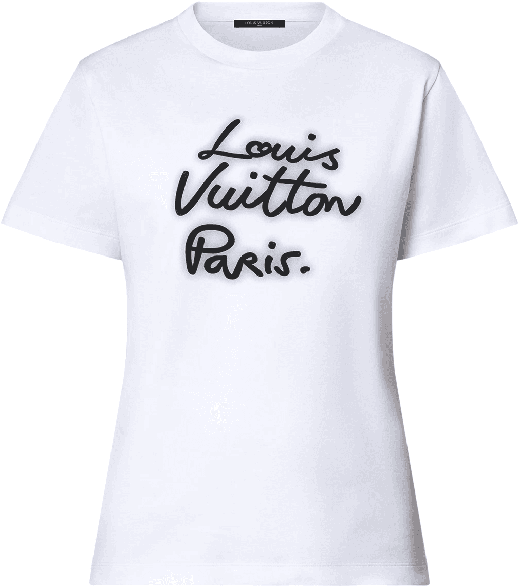 Tee-shirt À Signature Effet Néon Louis Vuitton Femme
