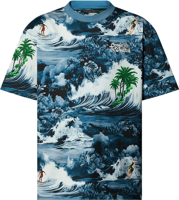 Tee-shirt Louis Vuitton Manches Courtes Imprimé en Coton