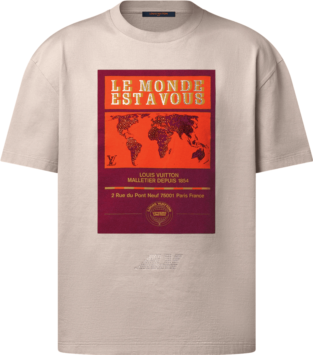 Tee-shirt Louis Vuitton Graphique Ornementé en Coton