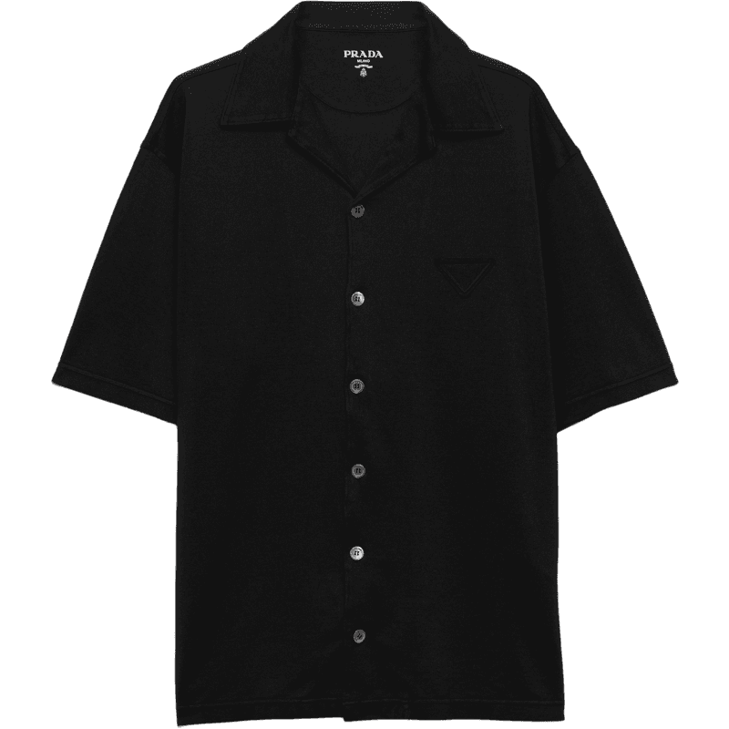 Chemise Piquée Coton Prd Noir