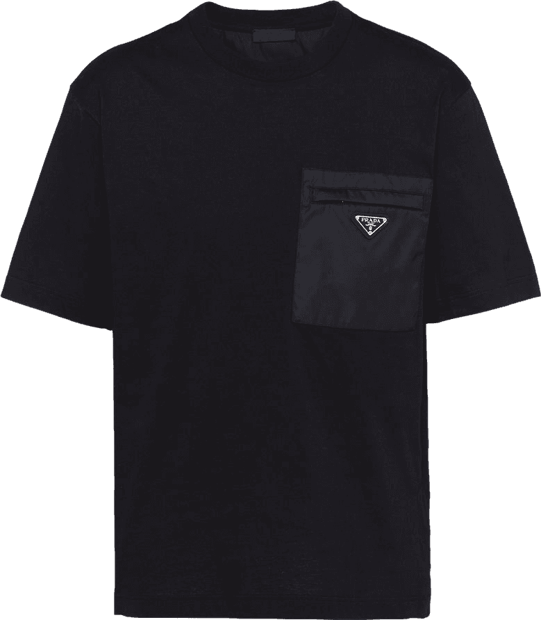 T Shirt Prd Black Cotton And Re Nylon