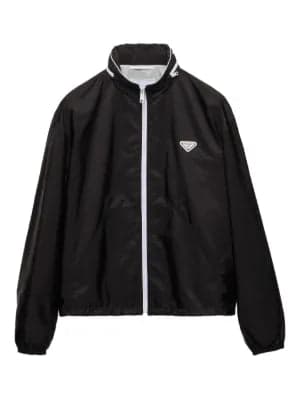 Veste Zippé Noir en Re Nylon