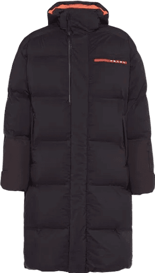 Manteau Matelassé Nylon Noir Long Prd